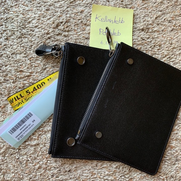 SOLD✖️OFF-WHITE Black Diag Double Pouch NWT - Picture 5 of 7